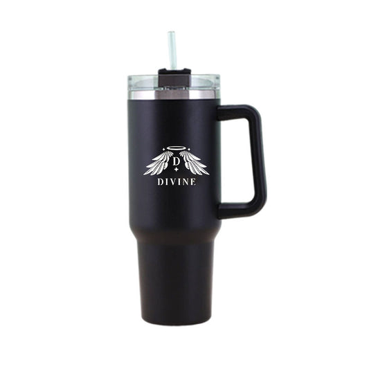40oz Tumbler with lid handle and straw stainless steel vaccum insulated cup